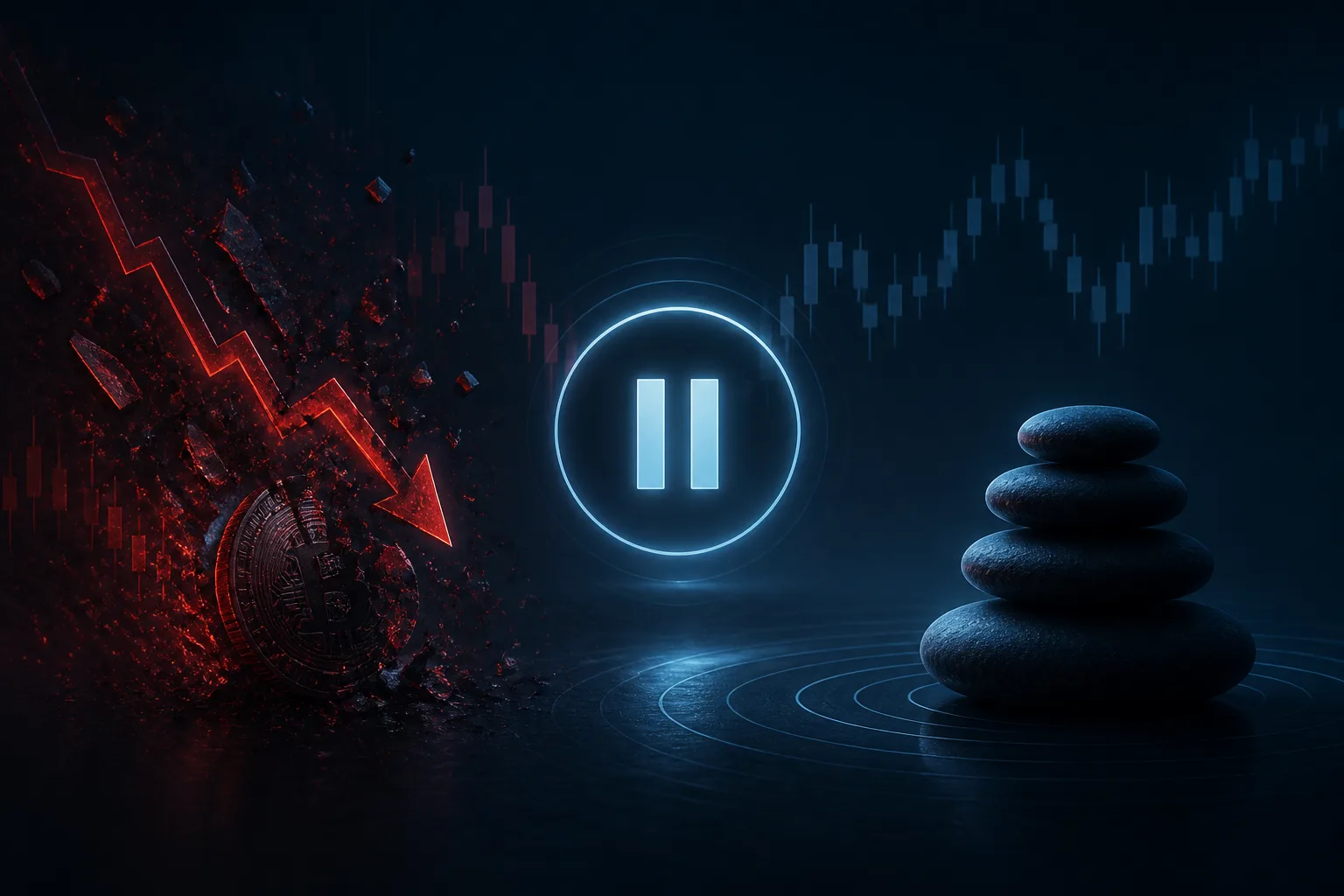 Trader crypto evitando revenge trading en cuenta fondeada
